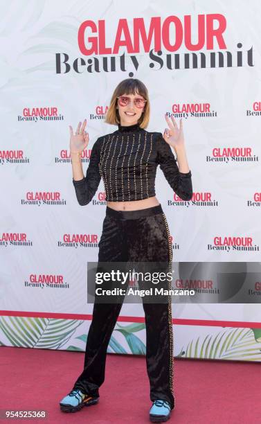 Brisa Fenoy attends Glamour beauty summit photocall on May 4, 2018 in Madrid, Spain.