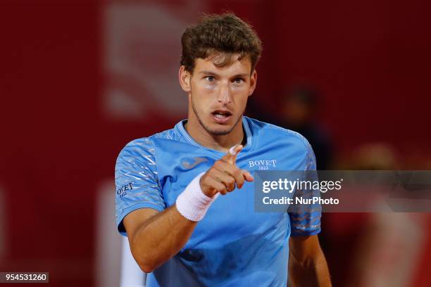 Pablo Carreno Busta celebrates the victory during the match between Pablo Carreno Busta from Spain and Nicolas Kicker from Argentina for Millennium...