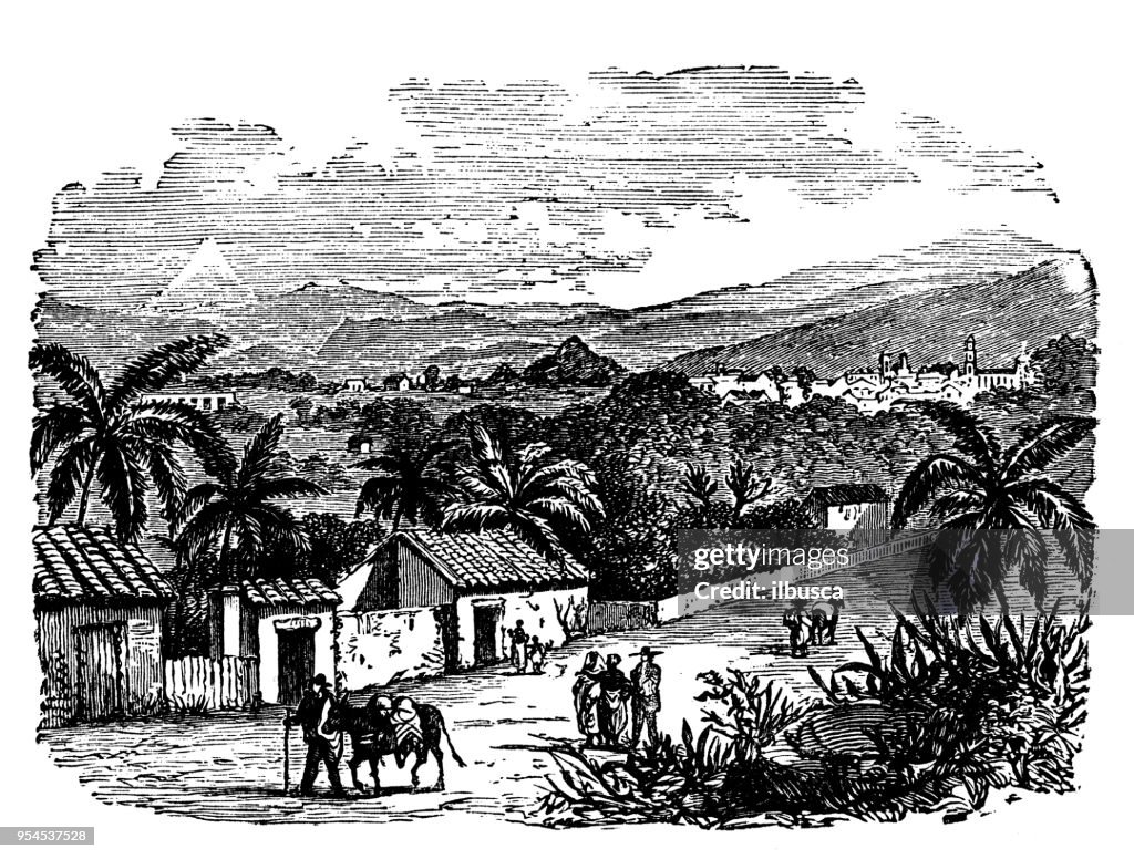 Antiga gravura ilustração: Jalapa
