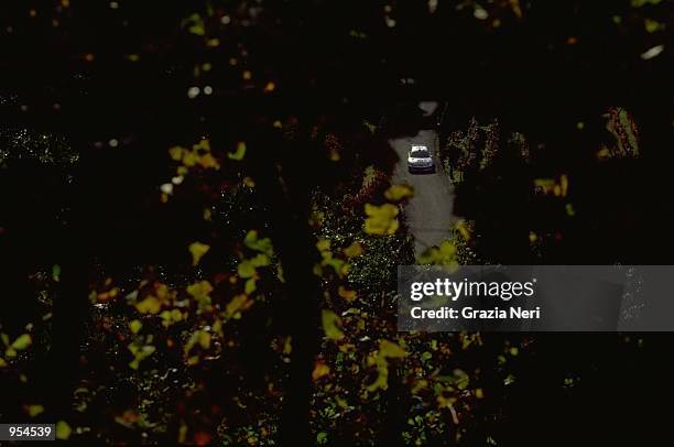 Francois Delecour of France driving the Peugeot 206 WRC during the FIA World Rally Championship Sanremo Rally in Italy. \ Mandatory Credit: Grazia...