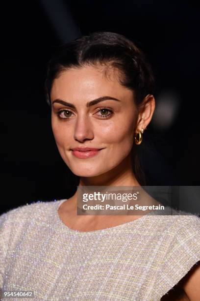 Phoebe Tonkin attends the Chanel Cruise 2018/2019 Collection at Le Grand Palais on May 3, 2018 in Paris, France.