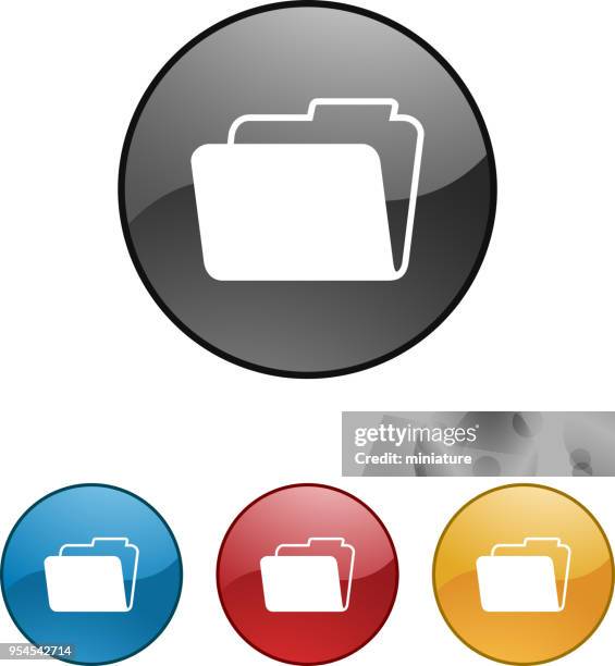 folder icons - filing system stock illustrations