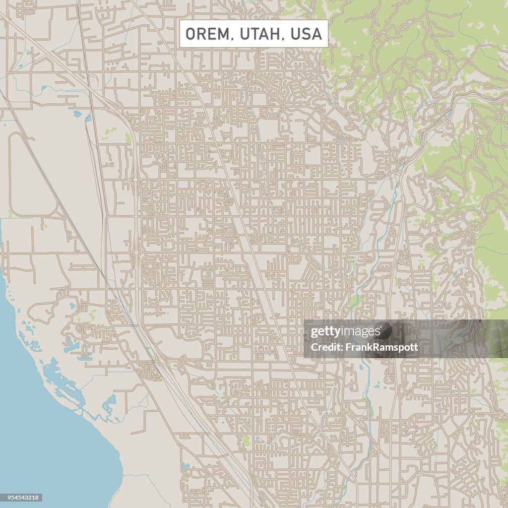 Orem Utah US City Street Map
