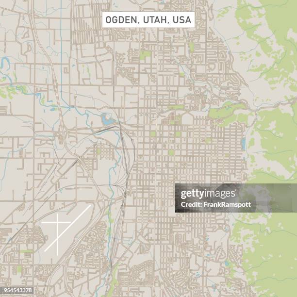 ogden utah us city street map - ogden utah stock illustrations