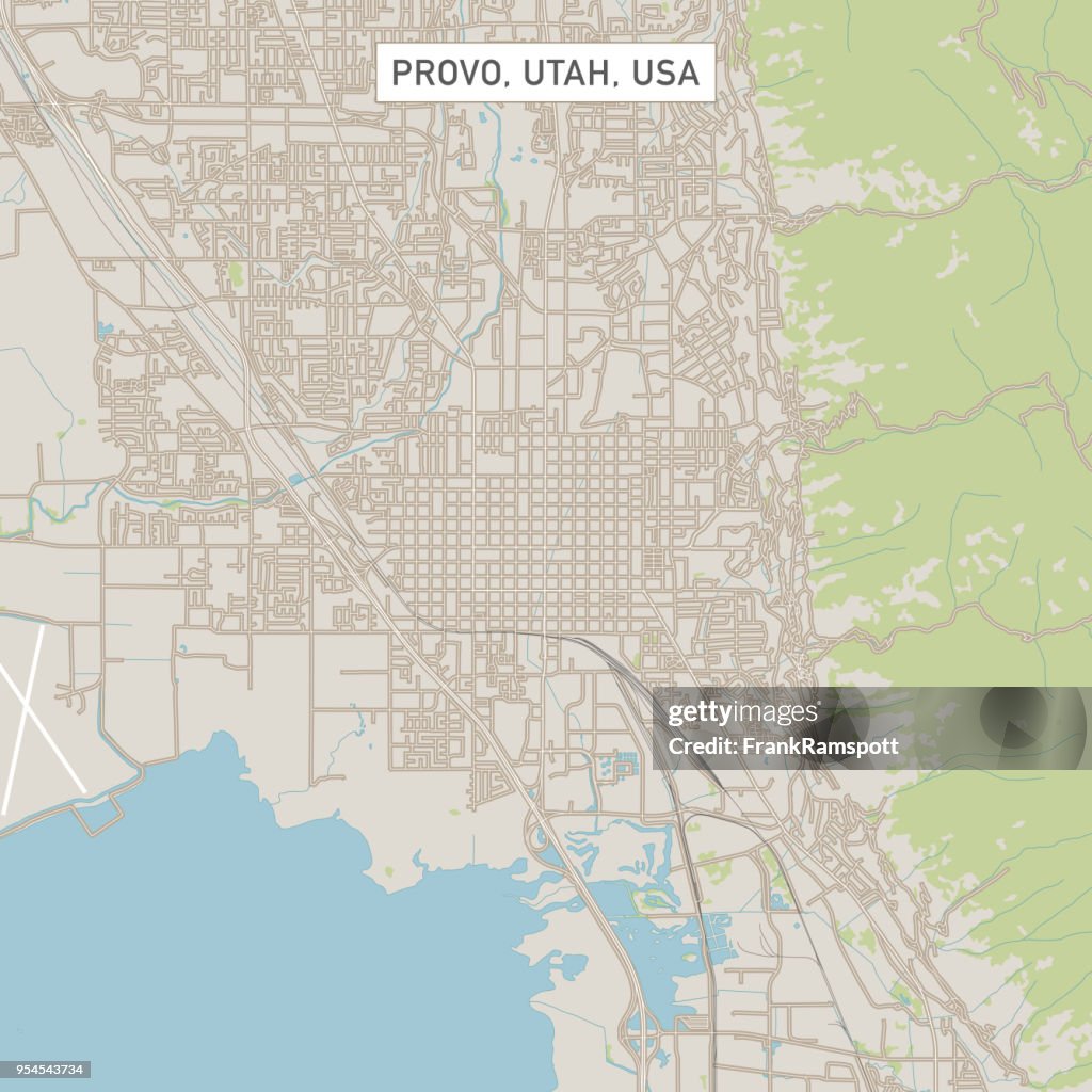 Provo Utah US City Street Map