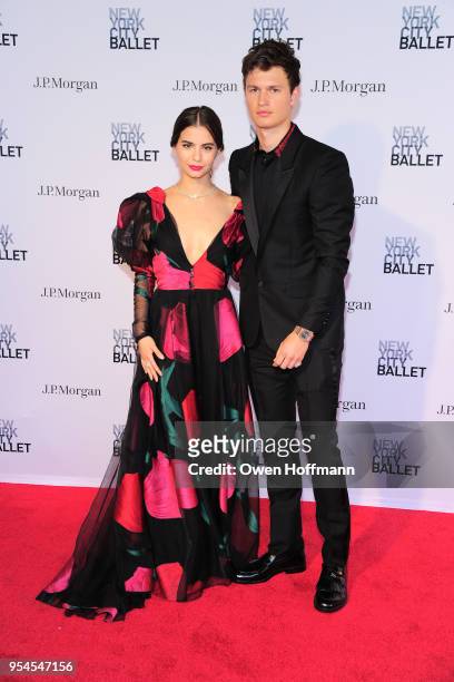 Violetta Komyshan and Ansel Elgort attends New York City Ballet 2018 Spring Gala at David H. Koch Theater, Lincoln Center on May 3, 2018 in New York...