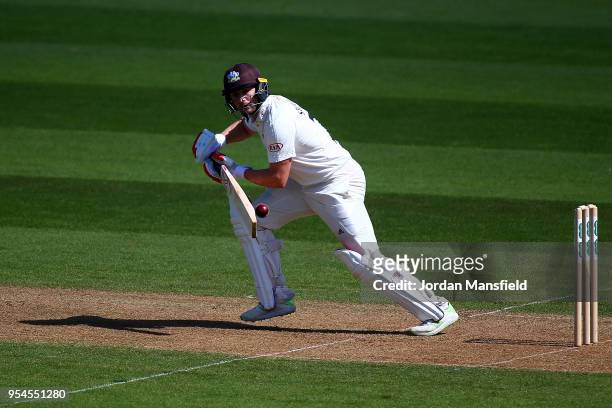 Mark Stoneman of Surrey bats during day one of the Specsavers County Championship Division One match between Surrey and Worcestershire at The Kia...