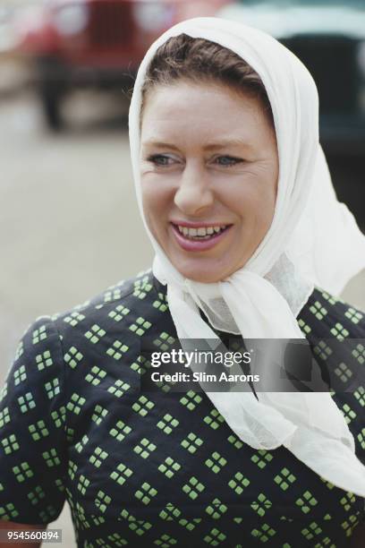 Princess Margaret, Countess of Snowdon on holiday in Mustique, Saint Vincent and the Grenadines, March 1973.