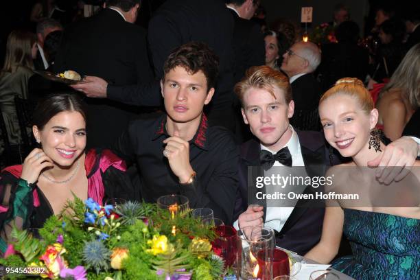 Violetta Komyshan, Ansel Elgort, Chase Finlay and Alex Waterbury attends New York City Ballet 2018 Spring Gala at David H. Koch Theater, Lincoln...