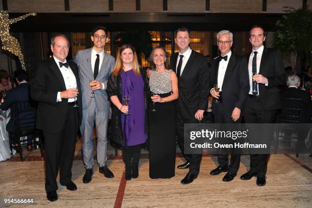 Ron Beck, Justin Peck, Marianne Lake, Kathy Brown, Warren Carlyle, Charles Scharf and Jonathan Stafford attend New York City Ballet 2018 Spring Gala...