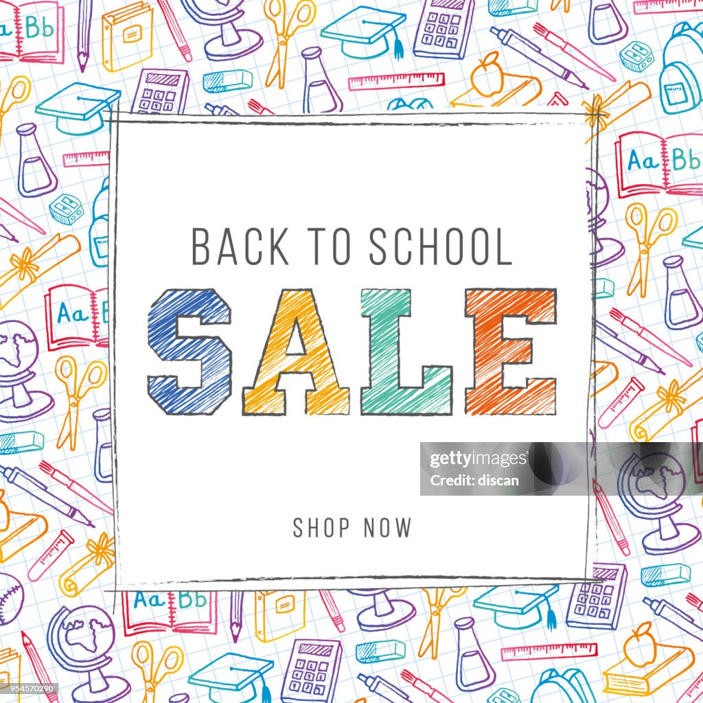 Back To School Background for advertising, banners, leaflets and flyers