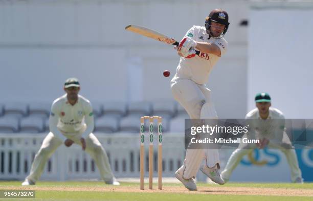 Mark Stoneman of Surrey batting during day one of the Specsavers County Championship Division One match between Surrey and Worcestershire at The Kia...