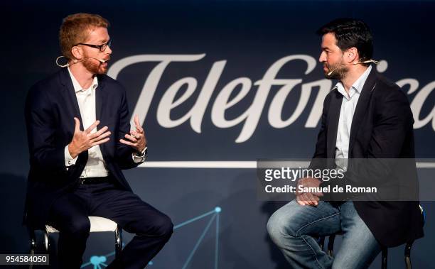 Sergio Osle and Gonzalo Martin Villa during the 'Tecnologia Y Deporte' Forum in Madrid on May 4, 2018 in Madrid, Spain.