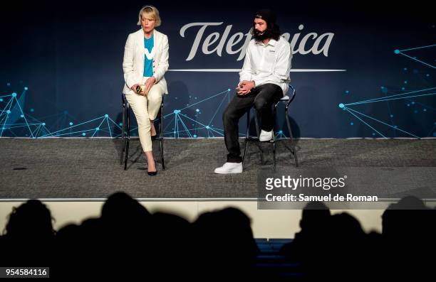 Maria Jose Lopez and Regino Hernandez during the 'Tecnologia Y Deporte' forum in Madrid on May 4, 2018 in Madrid, Spain.