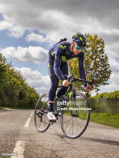 Professional road racing cyclist Alex Dowsett is photographed for Healthy for Men magazine on April 19, 2017 in London, England.