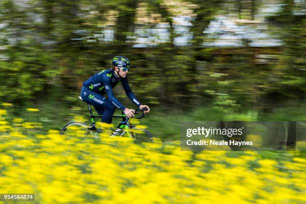 Professional road racing cyclist Alex Dowsett is photographed for Healthy for Men magazine on April 19, 2017 in London, England.