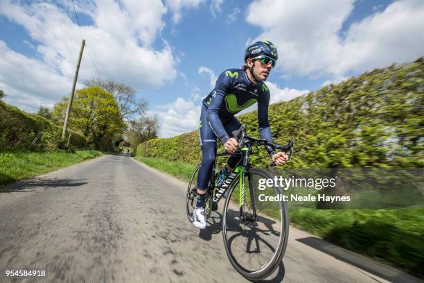 Professional road racing cyclist Alex Dowsett is photographed for Healthy for Men magazine on April 19, 2017 in London, England.