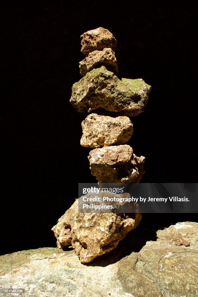 Stacked Rocks in Callao Cave, Cagayan