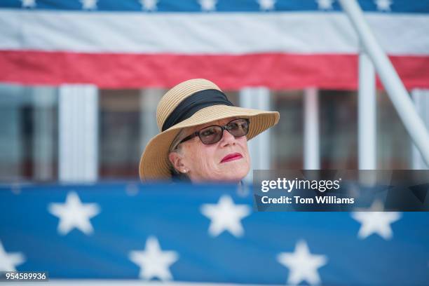 Carol Miller, who is running for the Republican nomination in West Virginia's 3rd Congressional District, is seen at a National Day of Prayer event...