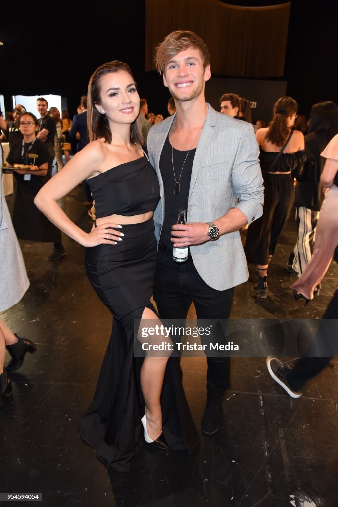 Simon Mathis Push Simon Mathis and his girlfriend Jenny during the ABOUT YOU Awards at ...