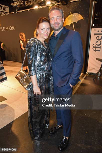 Sasha and his wife Julia Roentgen during the ABOUT YOU Awards at Bavaria Studios on May 3, 2018 in Munich, Germany.