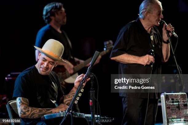 Ben Harper and Charlie Musselwhite perform at Aula Magna on April 30, 2018 in Lisbon, Portugal.