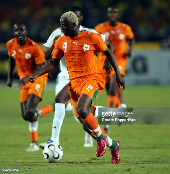 Arouna Kone of Ivory Coast in action during the MTN Africa Cup of Nations Group A match between Libya and the Ivory Coast at the Cairo International...