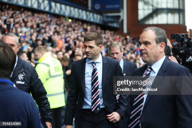 Steven Gerrard is unveiled as the new manager of Rangers football Club at Ibrox Stadium on May 4, 2018 in Glasgow, Scotland.