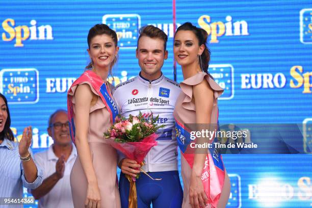 Podium / Maximilian Schachmann of Germany and Team Quick-Step Floors White Best Young Rider Jersey / Celebration / during the 101th Tour of Italy...