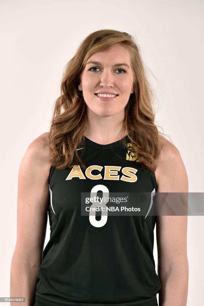 Carolyn Swords of the Las Vegas Aces poses for a head shot at WNBA