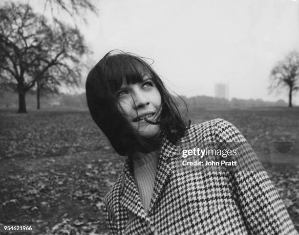 English singer Sandie Shaw in Hyde Park, London, November 1964.