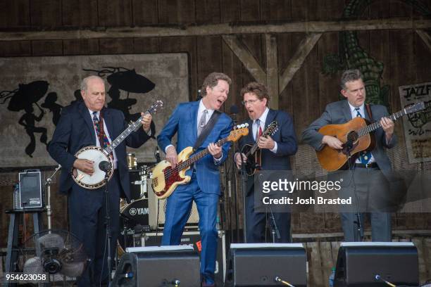 Hot Rize performs at the New Orleans Jazz & Heritage Festival at the Fair Grounds Race Course on May 3, 2018 in New Orleans, Louisiana.
