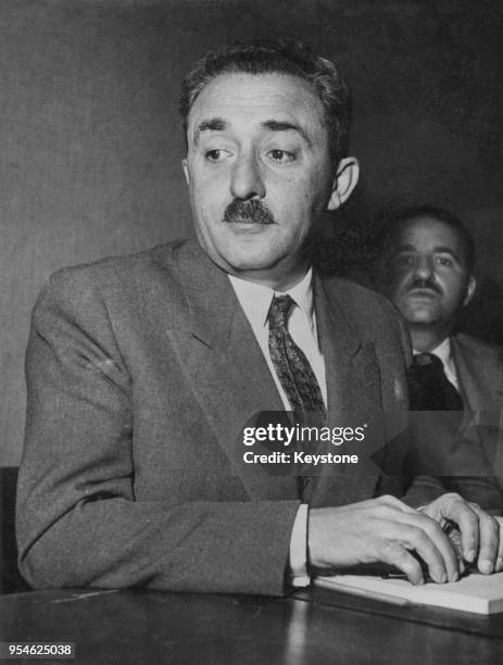 Israeli Foreign Minister Moshe Shertok , later Moshe Sharett, 1949.
