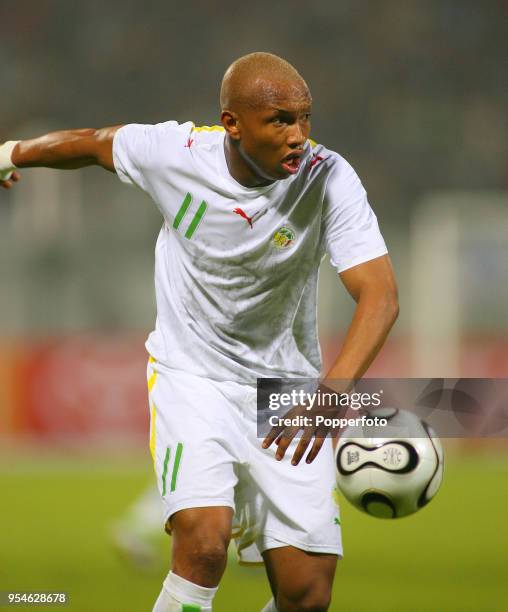 El Hadji Diouf of Senegal in action during the Africa Cup of Nations Group D match between Zimbabwe and Senegal at the Port Said Stadium in Egypt on...