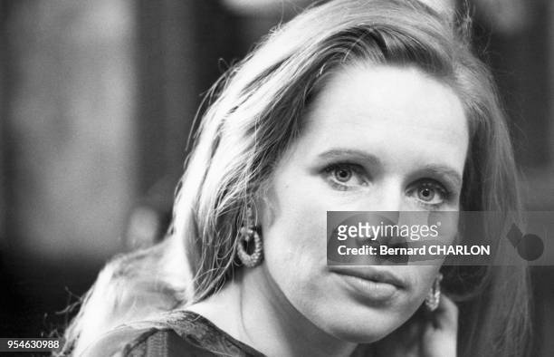 Liv Ullmann, actrice norvégienne, à Paris le 6 mars 1974, France.
