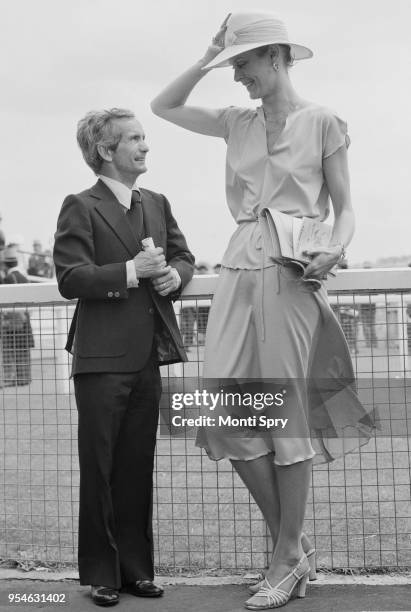 American jockey William 'Bill' Shoemaker with his wife Cindy at Epsom, before taking second place in the Derby stakes, 7th June 1978.