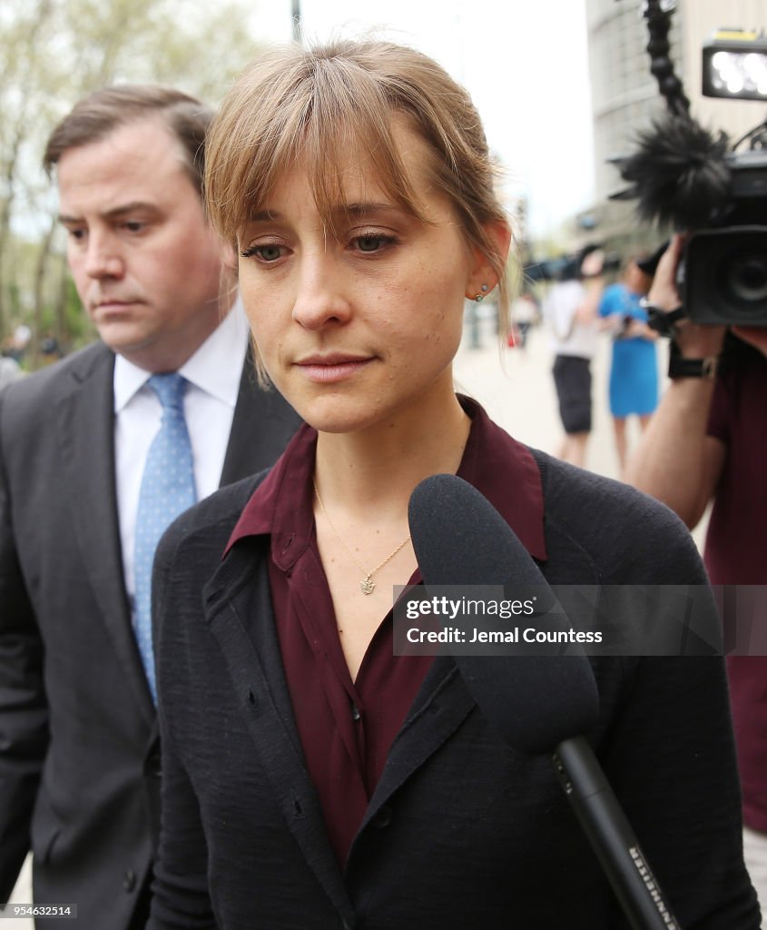 Actress Allison Mack Attends Court Over Sex Trafficking Charges
