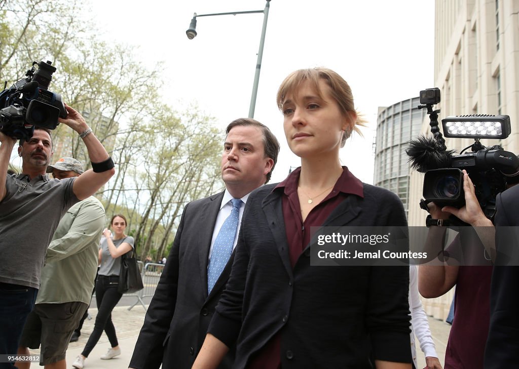 Actress Allison Mack Attends Court Over Sex Trafficking Charges