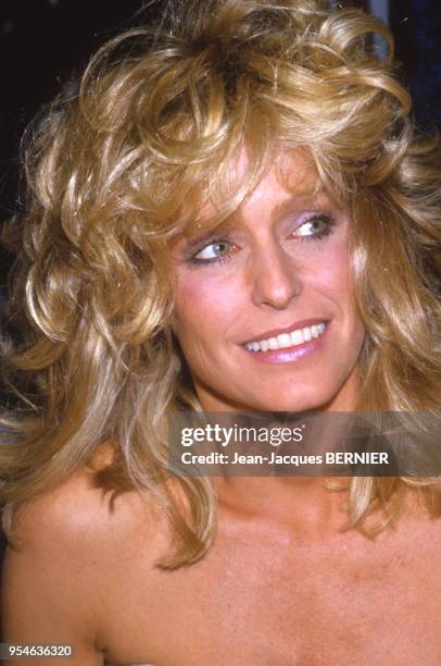 Actrice Farrah Fawcett en septembre 1984 à Deauville, France.