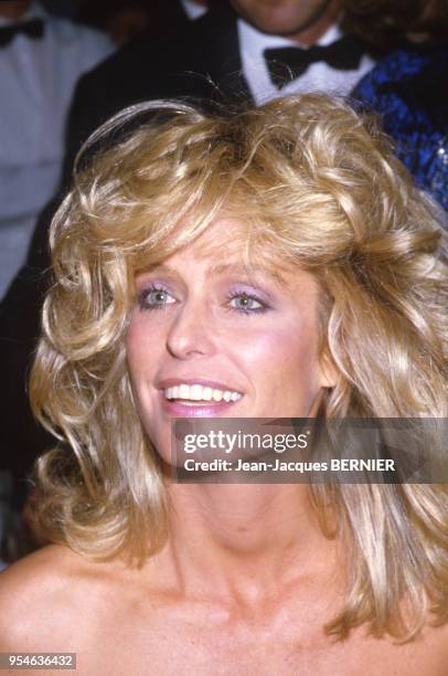 Actrice Farrah Fawcett en septembre 1984 à Deauville, France.