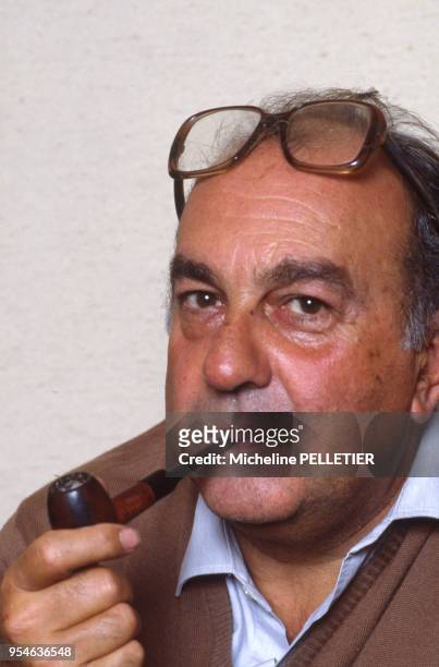 écrivain français Georges Suffert à Paris le 3 octobre 1984, France.