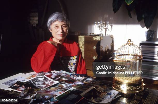 La romancière chinoise, Han Suyin, à Paris en octobre 1986, France.