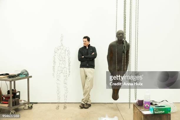 Sculptor Anthony Gormley is photographed for the Royal Academy magazine on October 3, 2017 in London, England.