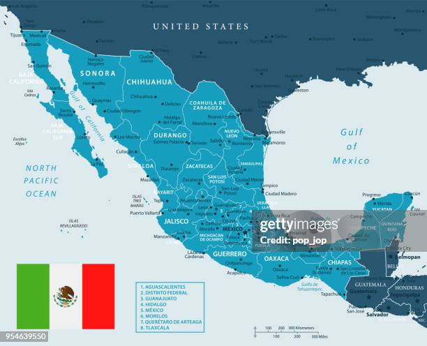 ilustraciones, imágenes clip art, dibujos animados e iconos de stock de 32 - méxico - murena oscuro 10 - mexico map