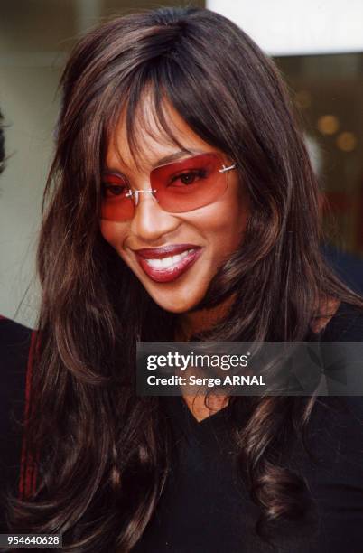 Naomi Campbell le 1er octobre 2000 au Grand Prix de l'Arc de Triomphe de Longchamps, France.