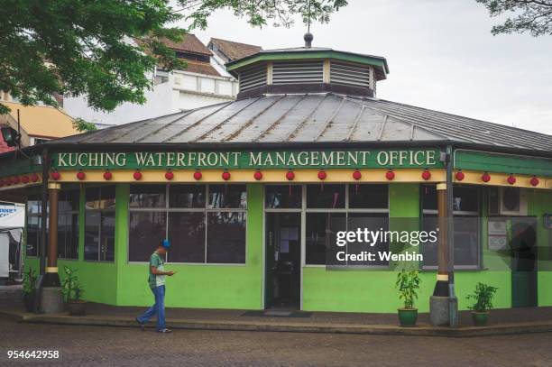 kuching waterfront management office - kuching landmark stock pictures, royalty-free photos & images
