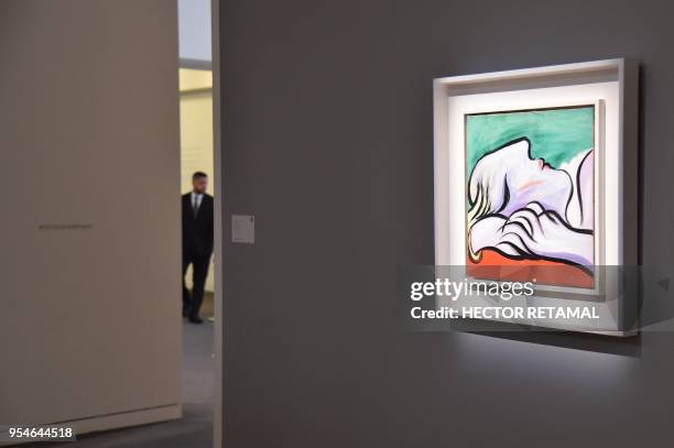 "Le Repos" by Pablo Picasso is seen during a Sotheby's preview of the May Evening Sale of Impressionist and Modern Art, in New York on May 4, 2018....