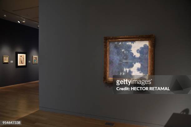 "Matinee sur la Seine" by Claude Monet is seen during a Sotheby's preview of the May Evening Sale of Impressionist and Modern Art, in New York on May...