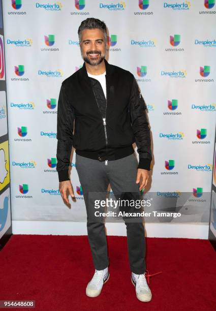 Jaime Camil is seen on the set of "Despierta America" at Univision Studios to promote the film "Overboard" on May 4, 2018 in Miami, Florida.