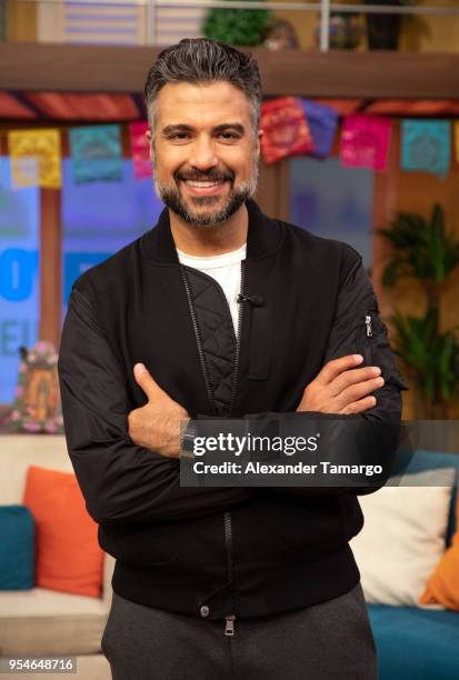 Jaime Camil is seen on the set of "Despierta America" at Univision Studios to promote the film "Overboard" on May 4, 2018 in Miami, Florida.